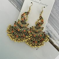 Retro Geometric Metal Inlay Artificial Pearls Women's Drop Earrings 1 Pair sku image 11