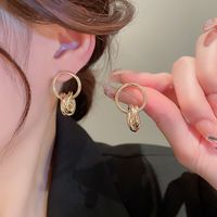 Fashion Geometric Copper Gold Plated Ear Studs 1 Pair main image 5