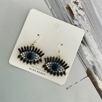 Rétro Géométrique Métal Incruster Perles Artificielles Femmes Boucles D'oreilles 1 Paire sku image 1