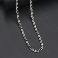 Titanium&stainless Steel Korea Geometric Necklace  (steel Color)  Fine Jewelry Nhhf1331-steel-color sku image 1