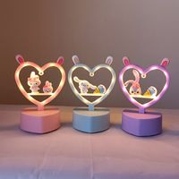 Cute Heart Small Night Led Table Lamp Bedside Lighting main image 2