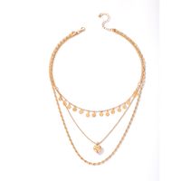 Simple Style Heart Shape Alloy Plating Women's Layered Necklaces main image 7