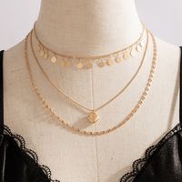 Simple Style Heart Shape Alloy Plating Women's Layered Necklaces sku image 2