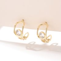 1 Pair Fashion C Shape Plating Alloy Ear Studs sku image 8