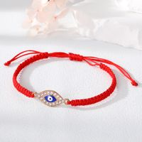 Simple Style Devil's Eye Palm Alloy Inlay Rhinestones Women's Bracelets 1 Piece sku image 8