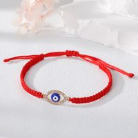 Simple Style Devil's Eye Palm Alloy Inlay Rhinestones Women's Bracelets 1 Piece main image 3