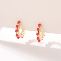 Simple Style Round Alloy Plating Women's Earrings 1 Pair main image 6