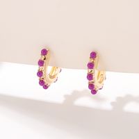 Simple Style Round Alloy Plating Women's Earrings 1 Pair main image 4