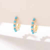 Simple Style Round Alloy Plating Women's Earrings 1 Pair sku image 6