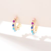 Simple Style Round Alloy Plating Women's Earrings 1 Pair sku image 2