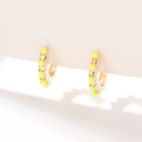 Simple Style Round Alloy Plating Women's Earrings 1 Pair sku image 4