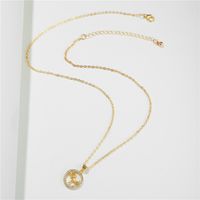 Simple Style Animal Constellation Alloy Hollow Out Rhinestones Women's Pendant Necklace 1 Piece main image 5
