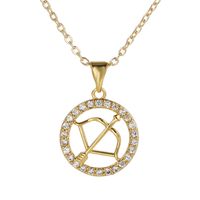 Simple Style Animal Constellation Alloy Hollow Out Rhinestones Women's Pendant Necklace 1 Piece sku image 9