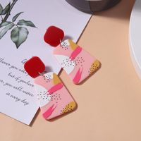 Vacation Square Arylic Synthetic Resin Acrylic Women's Drop Earrings 1 Pair main image 2