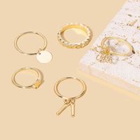 Fashion Flower Alloy Gold Plated Women's Rings 1 Set main image 3