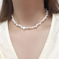 Fashion Geometric Oval Imitation Pearl Alloy Beaded Women's Bracelets Necklace 1 Piece sku image 4
