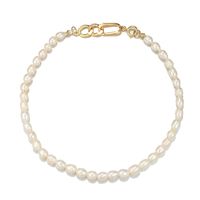 Fashion Geometric Oval Imitation Pearl Alloy Beaded Women's Bracelets Necklace 1 Piece main image 5