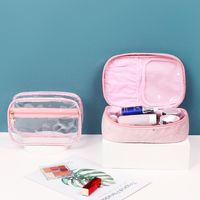 Women's Small All Seasons Velvet Solid Color Fashion Square Zipper Cosmetic Bag main image 4