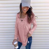 Women's T-shirt Long Sleeve T-shirts Patchwork Fashion Streetwear Solid Color main image 5