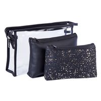 Women's All Seasons Pvc Pu Leather Solid Color Fashion Sequins Square Cosmetic Bag main image 3