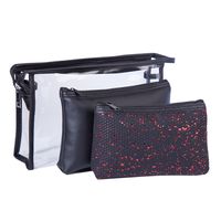 Women's All Seasons Pvc Pu Leather Solid Color Fashion Sequins Square Cosmetic Bag main image 2