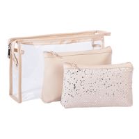Women's All Seasons Pvc Pu Leather Solid Color Fashion Sequins Square Cosmetic Bag sku image 2