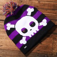 Wholesale New Luminous Skull Ghost Knitted Hat Nihaojewelry sku image 5