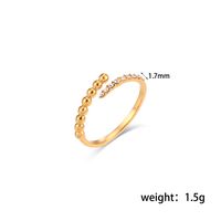 Fashion Round Stainless Steel Plating Inlay Zircon Open Ring 1 Piece main image 5