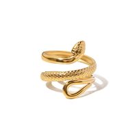 Fashion Snake Stainless Steel Plating Open Ring 1 Piece main image 3