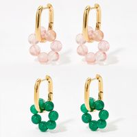 Fashion Flower Stainless Steel Plating Drop Earrings 1 Pair main image 2