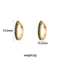 Fashion Circle Stainless Steel Plating Inlay Zircon Hoop Earrings 1 Pair main image 4