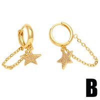 Fashion Star Copper Inlay Pearl Zircon Drop Earrings 1 Pair main image 5