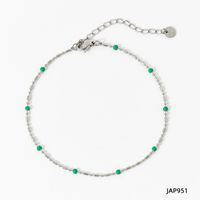 Mode Couleur Unie Acier Inoxydable Placage Femmes Bracelet De Cheville 1 Pièce sku image 2