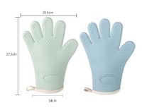 Simple Style Heart Shape Silica Gel Heat Resistant Gloves main image 3