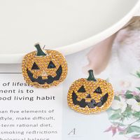 Fashion Pumpkin Alloy Inlay Artificial Diamond Women's Ear Studs 1 Pair main image 1