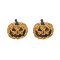 Fashion Pumpkin Alloy Inlay Artificial Diamond Women's Ear Studs 1 Pair main image 2