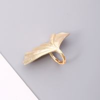 Fashion Ginkgo Leaf Alloy Plating Women's Rings 1 Piece main image 5
