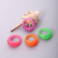 Fashion Round Plastic Resin Polishing Women's Rings main image 5
