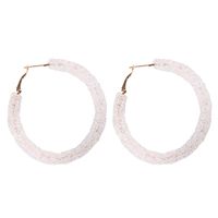 Fashion Circle Gravel Plating Women's Hoop Earrings 1 Pair sku image 4