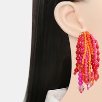 Fashion Tassel Beaded Drop Earrings 1 Pair main image 5