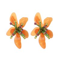 Fashion Flower Plastic Resin Women's Rings Earrings Necklace sku image 1