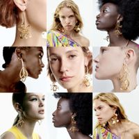 Fashion Flower Metal Plating Women's Drop Earrings 1 Pair main image 1
