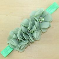 Fashion Flower Cloth Inlay Rhinestones Hair Band 1 Piece sku image 8