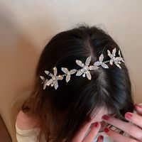 Mode Blume Legierung Inlay Strasssteine Haarband 1 Stück main image 3