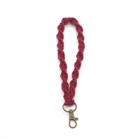 Creative New Cotton String Braided Bracelet Keychain Nordic Style Practical Business Gift Small Pendant Car Key Hanging sku image 9