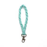 Creative New Cotton String Braided Bracelet Keychain Nordic Style Practical Business Gift Small Pendant Car Key Hanging sku image 11