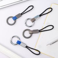 Simple Style Solid Color Pu Leather Unisex Keychain 1 Piece main image 1