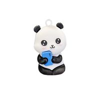 Cute Panda Pvc Metal Unisex Bag Pendant Keychain 1 Piece main image 4