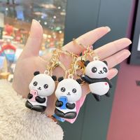 Cute Panda Pvc Metal Unisex Bag Pendant Keychain 1 Piece main image 3
