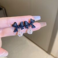 Fashion Bow Knot Copper Plating Zircon Ear Studs 1 Pair main image 3